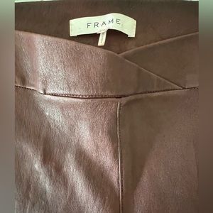 FRAME  LAMBSKIN LEATHER LE SKINNY LEGGINGS PANTS
